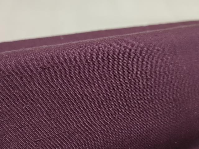 平和屋着物●紬 反物 草木染 紅花の里 紅ごろも 紫紺 葡萄染色 着尺 八掛付き 証紙付き 逸品 未使用 CABL2404ju