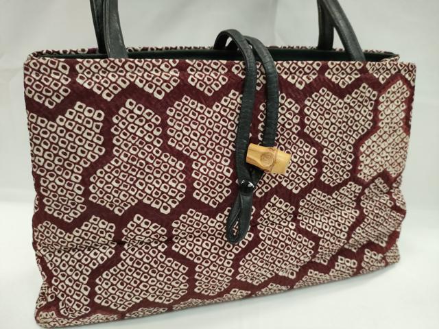 平和屋着物▼和装小物 和装バッグまとめて5点 ハンドバッグ 花 毘沙門亀甲 入子菱 バンブー 紬地 金糸 逸品 CABL2424ju