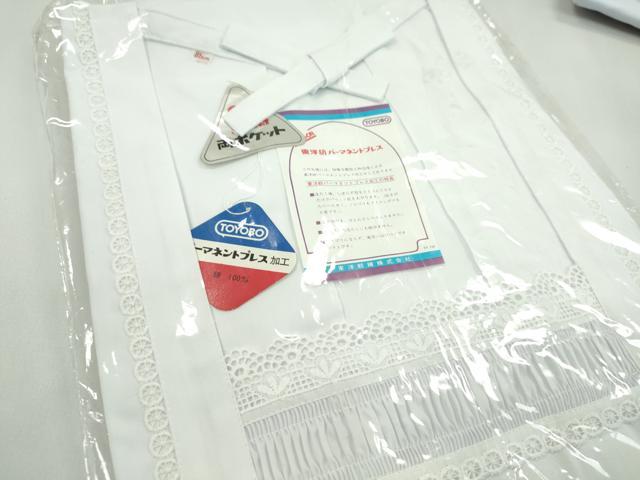 平和屋着物▼和装小物 割烹着まとめて5点 刺繍 レース 花 白 80cm 85cm 逸品 未使用 CABL2483ju
