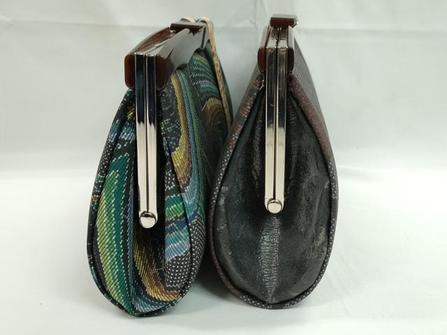 平和屋着物▼和装小物 和装バッグ2点セット ハンドバッグ 本場大島紬 吉祥文 未使用あり 逸品 CABL2520ju