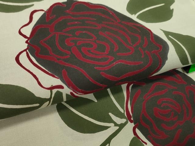 平和屋着物*夏物 浴衣 反物 注染 枝花文 日本製 綿 着尺 逸品 未使用 CABL2539ju