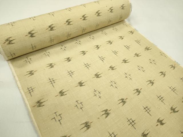 平和屋着物●結城紬 反物 絣絵 証紙付き 着尺 逸品 未使用 CABL2578ju