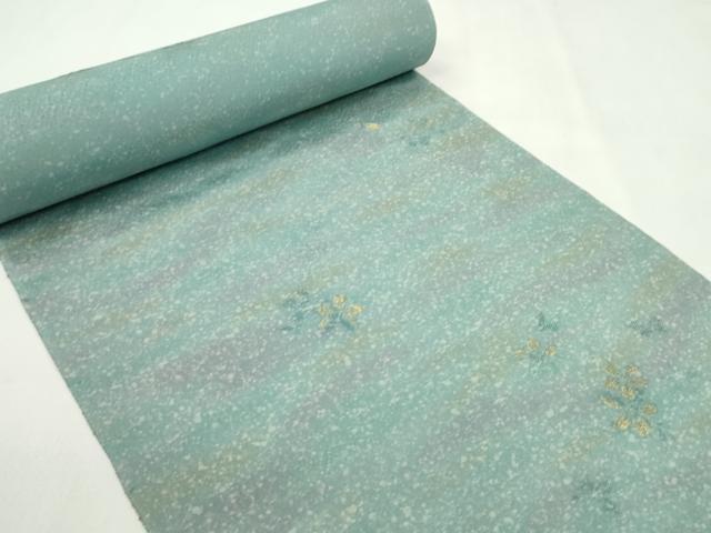 平和屋着物●小紋 反物 霞舞桜文 金糸 丹後ちりめん 着尺 逸品 未使用 CABL2589ju