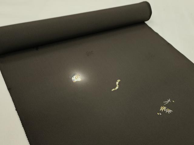 平和屋着物●付下げ 反物 総刺繍 十二支 蛍暈し 紅消鼠色 金糸 丹後ちりめん 着尺 逸品 未使用 CABL2624ju