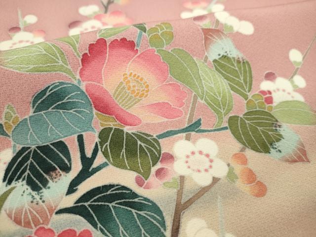 平和屋着物●付下げ 反物 友禅 枝椿梅文 暈し染め 南久 着尺 逸品 未使用 CABL2633ju