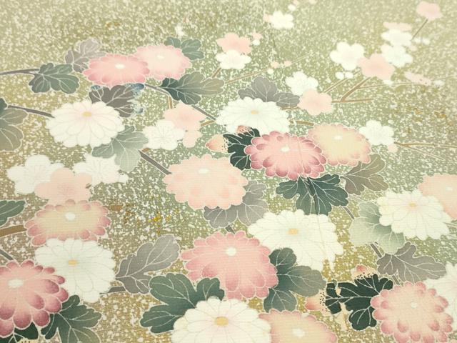 平和屋着物●付下げ 反物 枝花文 暈し染め 金銀彩 丹後ちりめん 着尺 逸品 未使用 CABL2636ju