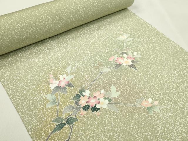 平和屋着物●付下げ 反物 枝花文 暈し染め 金銀彩 丹後ちりめん 着尺 逸品 未使用 CABL2636ju
