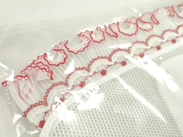 平和屋着物▼和装小物 着付け用品 メッシュ前板まとめて5点 フリルレース付き 未使用 CABL2714ju