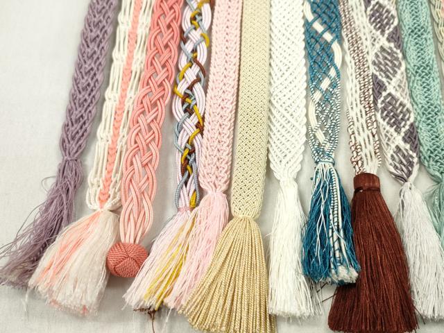 平和屋着物*夏物 和装小物 帯締め20本セット レース織 金銀糸 長尺あり 逸品 CABL2759ju
