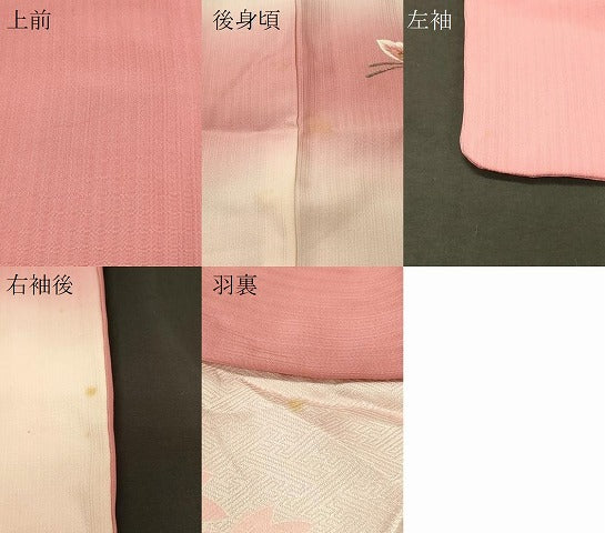 平和屋着物#羽織 刺繍 舞蝶文 暈し染め 金銀糸 正絹 逸品 CABL2803in