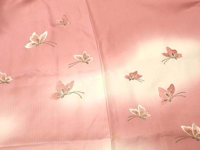 平和屋着物#羽織 刺繍 舞蝶文 暈し染め 金銀糸 正絹 逸品 CABL2803in
