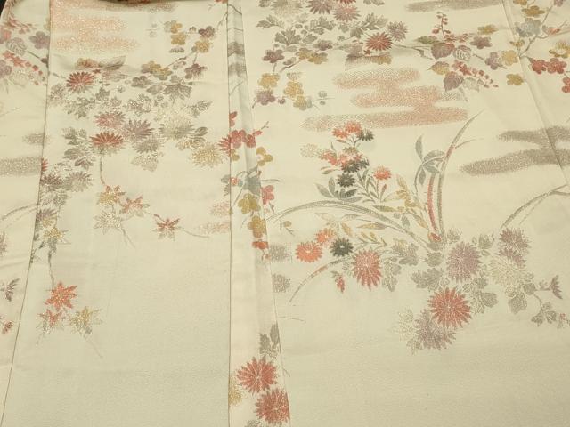 平和屋着物#羽織 寿光織 草花文 金糸 正絹 逸品 CABL2826in