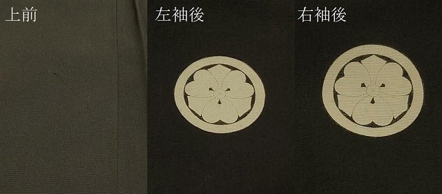 平和屋着物#男性 長羽織 黒紋付き 正絹 逸品 CABL2849in