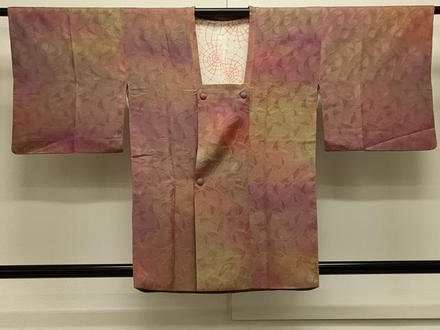 平和屋着物#道行コート 葉づくし地紋 暈し染め 正絹 逸品 CABL2858in