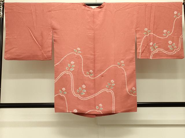 平和屋着物#道行コート 絞り 草花文 金彩 正絹 逸品 CABL2875in