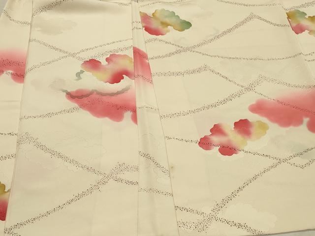 平和屋着物#羽織 地紋起こし 雲取り文 暈し染め 正絹 逸品 CABL2878in