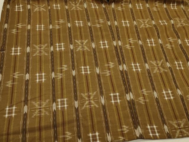 平和屋着物#道行コート 紬地 絣文様 正絹 逸品 CABL2879in