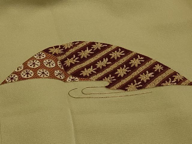 平和屋着物#中国三大刺繍 相良刺繍 総刺繍 道行コート 遠山吉祥文 金糸 ロング丈 正絹 逸品 CABL2885in