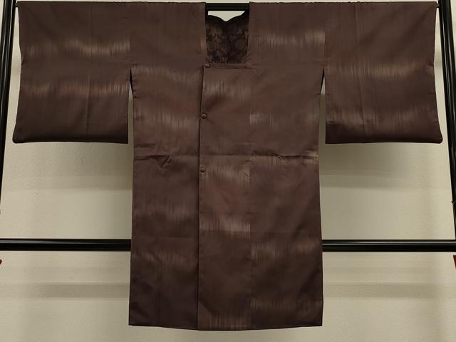 平和屋着物#道行コート 袷 リバーシブル 牡丹唐草紋紗 ロング丈 正絹 逸品 CABL2887in