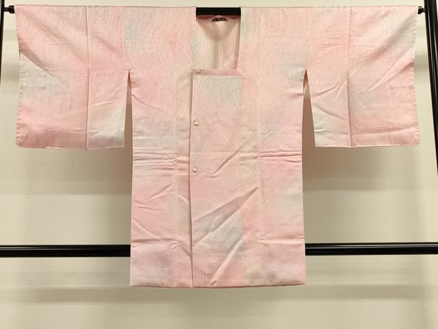 平和屋着物#道行コート 霞流水文 暈し染め ラメ糸 鈴乃屋扱い 正絹 逸品 未使用 CABL2910in