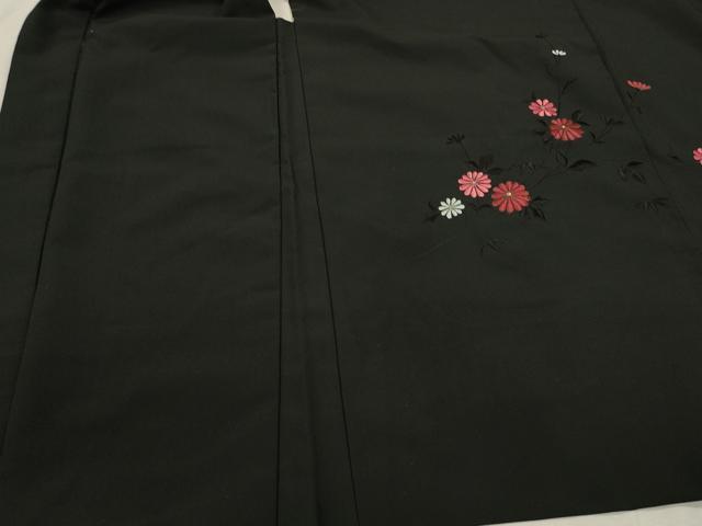 平和屋着物#羽織 総刺繍 枝花文 黒地 金糸 洗える着物 CABL2913in