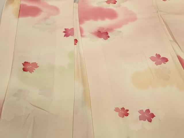 平和屋着物#羽織 雲取り舞花文 暈し染め 正絹 逸品 CABL2914in