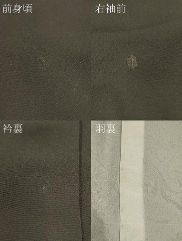 平和屋着物#羽織 総刺繍 風景草花文 黒地 正絹 逸品 CABL2920in