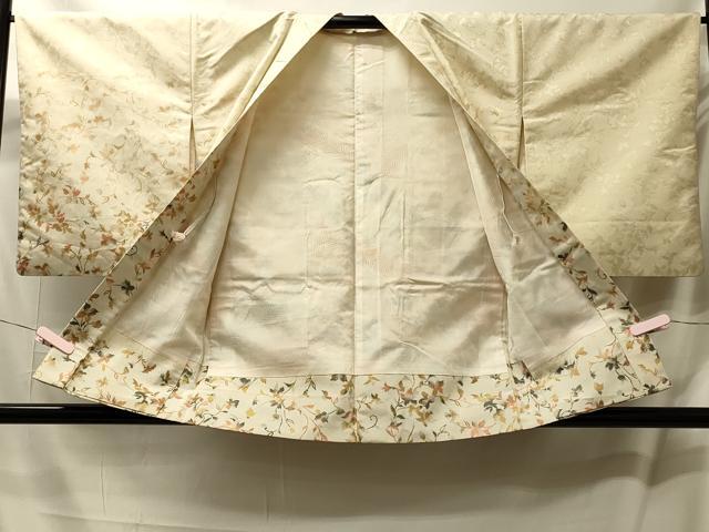 平和屋着物#羽織 寿光織 草花文 金糸 正絹 逸品 CABL2925in