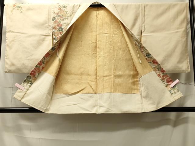 平和屋着物#羽織 寿光織 雲重ね草花文 金糸 正絹 逸品 CABL2926in