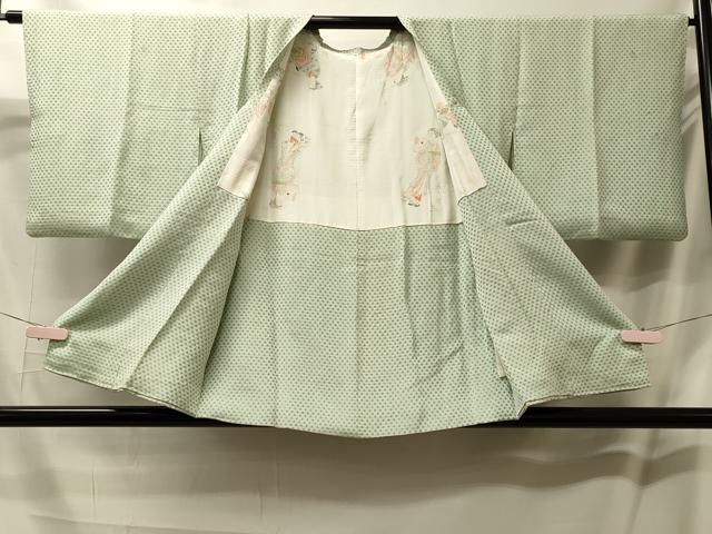 平和屋着物#道行コート お召地 丸文 正絹 逸品 CABL2932in