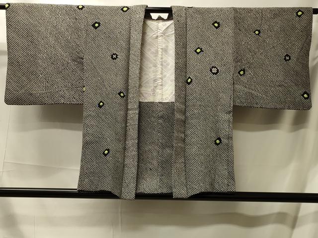 平和屋着物#羽織 総絞り 抽象文様 黒地 正絹 逸品 CABL2941in
