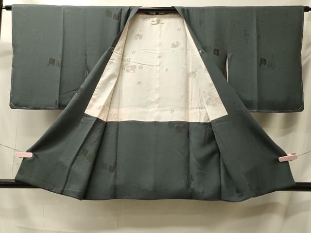 平和屋着物#道行コート 地紋起こし 枝花文 やまと誂製 正絹 逸品 未使用 CABL2942in