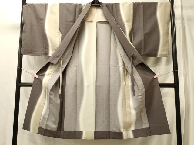 平和屋着物#道中着 単衣 鮫小紋柄 変わり間道 暈し染め ロング丈 洗える着物 未使用 CABL2943in