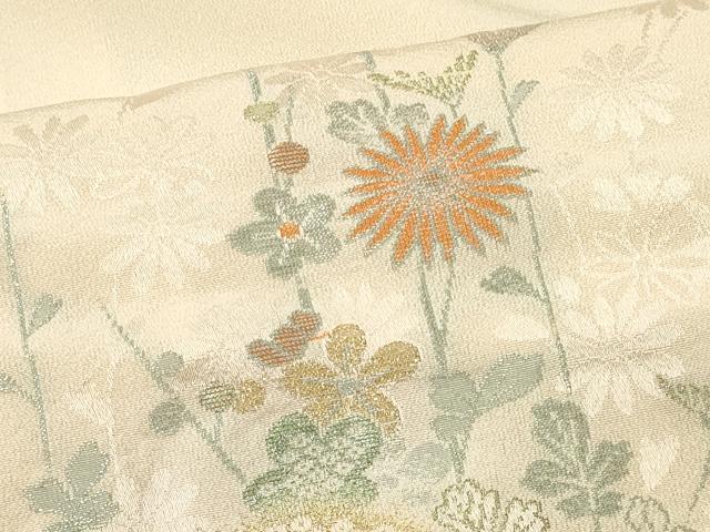 平和屋着物#羽織 寿光織 雲取り草花文 暈し染め 金糸 正絹 逸品 CABL2946in