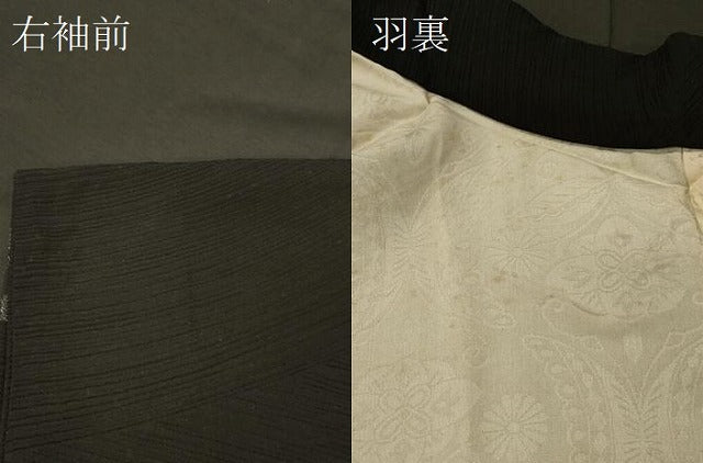 平和屋着物#羽織 寿光織 立波文 黒地 金銀糸 正絹 逸品 CABL2950in