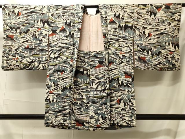 平和屋着物#羽織 風景文 金彩 正絹 逸品 CABL2953in