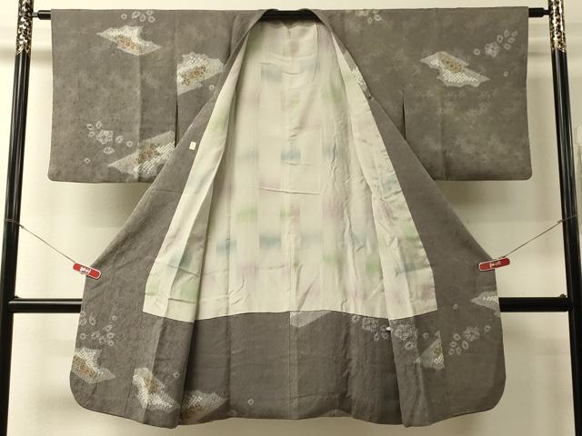 平和屋着物#道行コート 絞り 霞草花文 金彩 ロング丈 正絹 逸品 CABL2965in