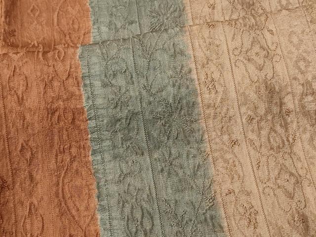 平和屋着物#道行コート 花唐草間道 正絹 逸品 未使用 CABL2973in