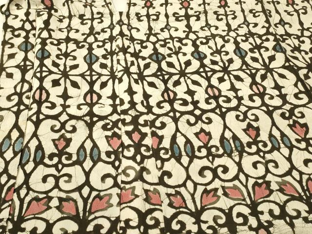 平和屋着物#羽織 一珍染め 洋花唐草文 正絹 逸品 CABL2979in