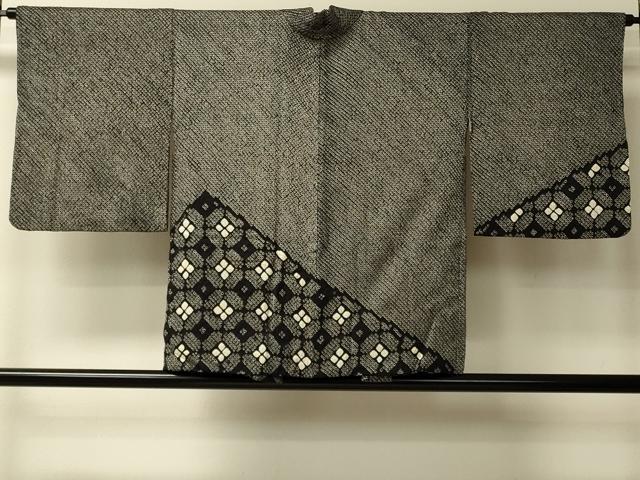 平和屋着物#羽織 総絞り 幾何学文様 黒地 正絹 逸品 CABL2980in