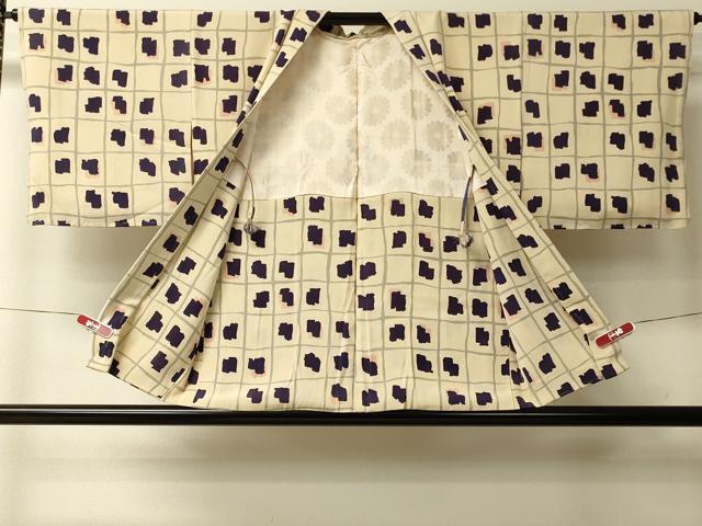 平和屋着物#羽織 幾何学格子文 正絹 逸品 CABL2986in