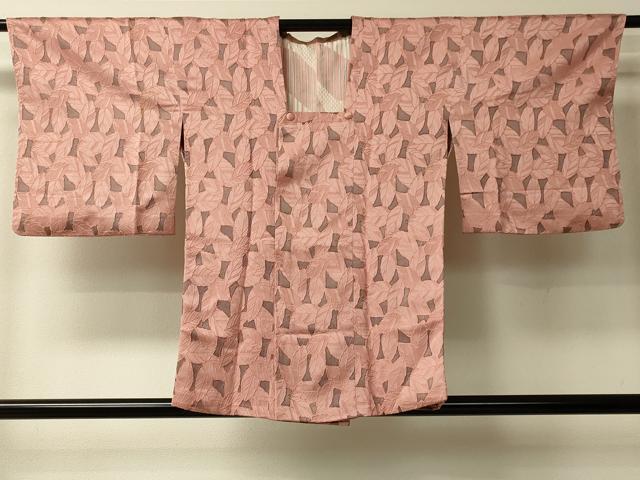 平和屋着物#道行コート 地紋起こし 葉づくし 正絹 逸品 CABL2993in