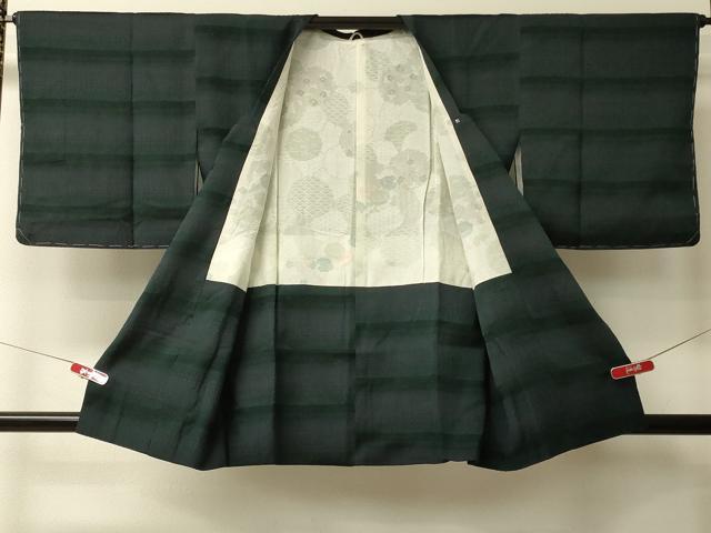 平和屋着物#道行コート 横段文 さが美扱い 正絹 逸品 未使用 CABL2994in