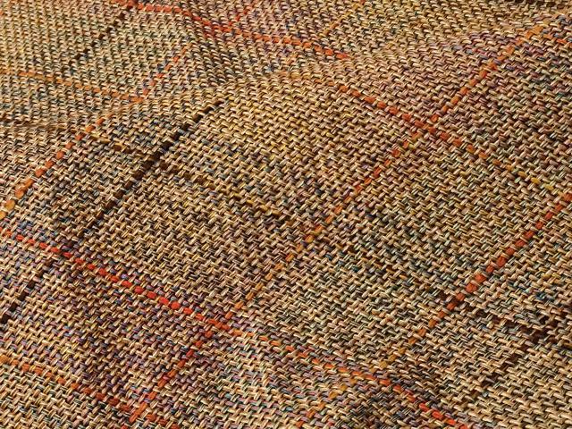 平和屋着物#道行コート 組み織 菱文 正絹 逸品 未使用 CABL2997in