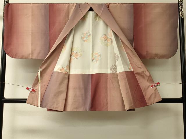 平和屋着物#道中着 紬地 間道 暈し染め 正絹 逸品 CABL3011in