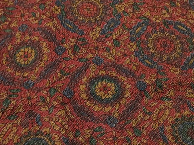 平和屋着物#道行コート ビロード 正倉院花文 正絹 逸品 CABL3015in