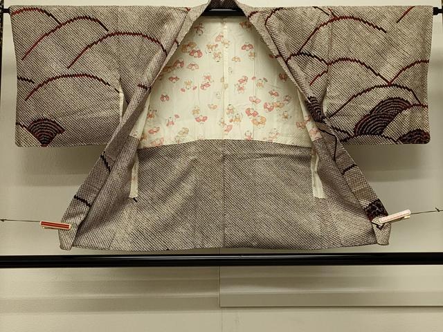 平和屋着物#羽織 総絞り 青海波文 正絹 逸品 未使用 CABL3017in