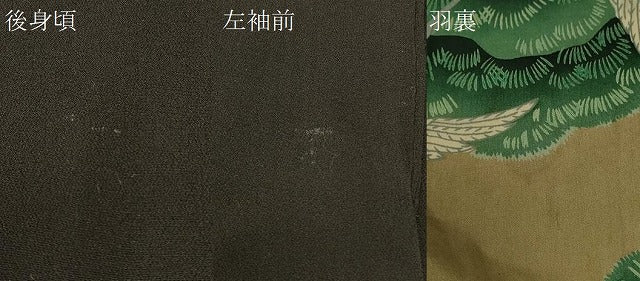 平和屋着物#長羽織 黒地 正絹 逸品 CABL3032in