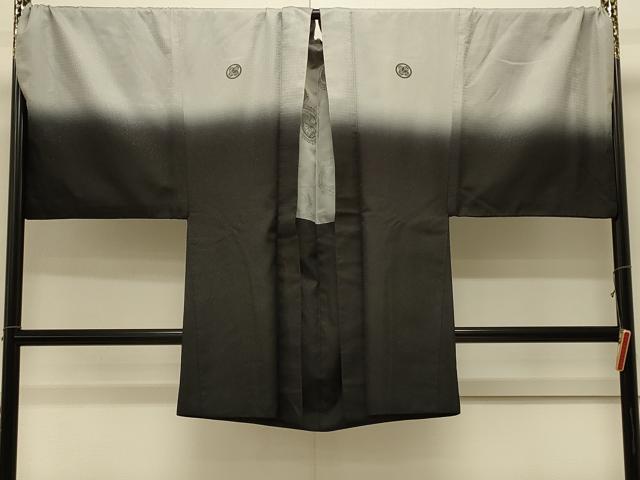 平和屋着物#男性 長羽織 霞文 金通し地 キングサイズ 正絹 逸品 CABL3034in