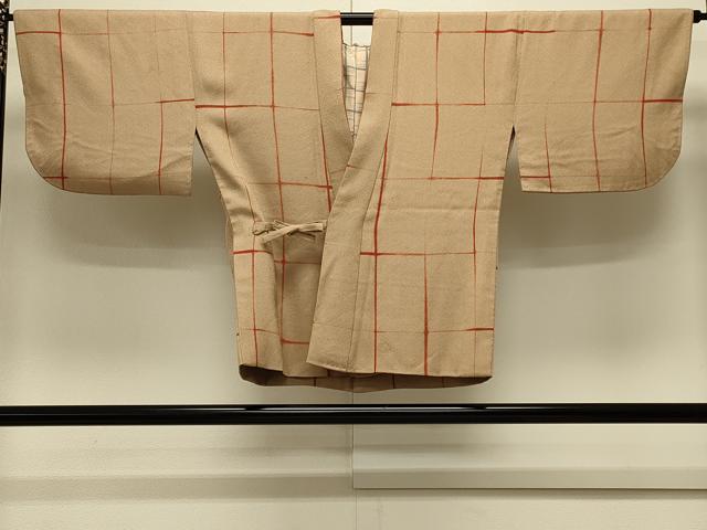平和屋着物#道中着 格子 正絹 逸品 CABL3035in